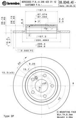 BREMBO 08.B348.41