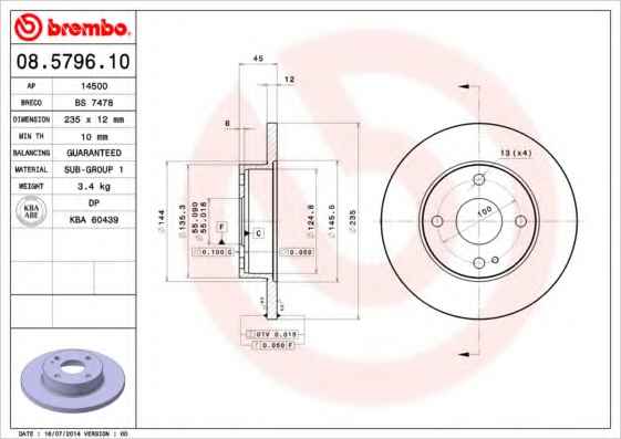 BREMBO 08.5796.10