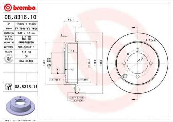 BREMBO 08831611