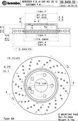 BREMBO 09.B436.51