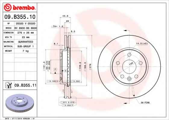 BREMBO 09.B355.10