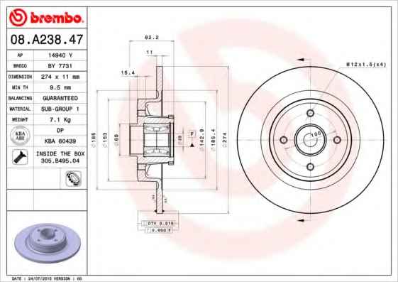 BREMBO 08.A238.47