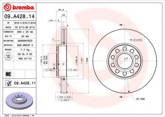 BREMBO 09.A428.14