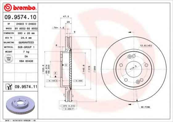 BREMBO 09.9574.10