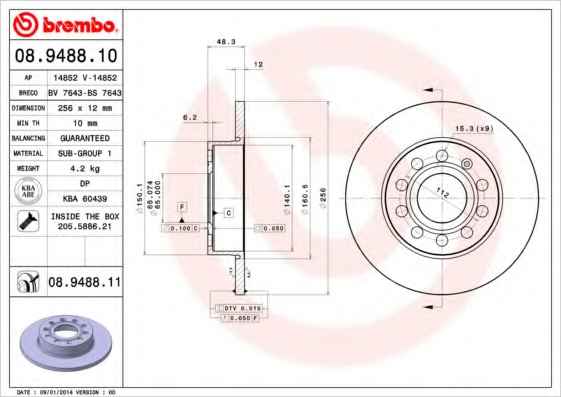 BREMBO 08.9488.11