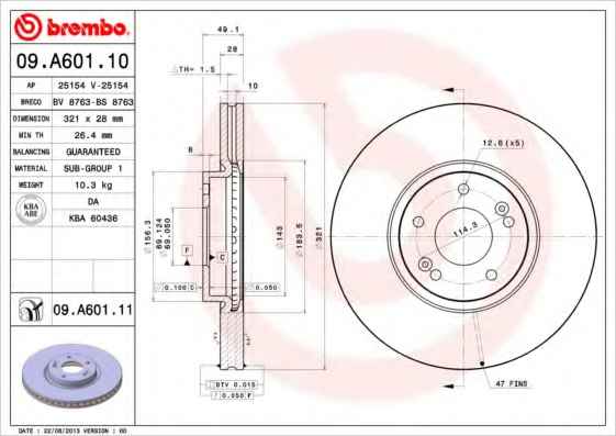 BREMBO 09.A601.10