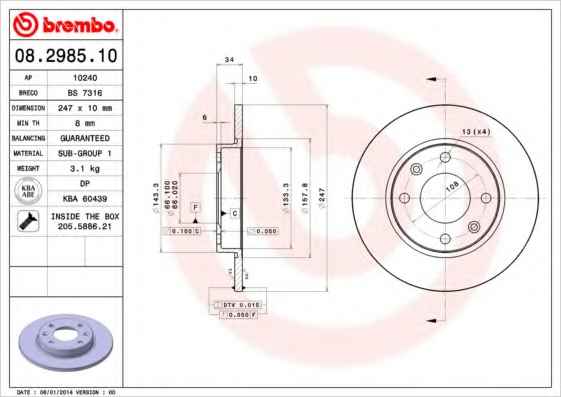 BREMBO 08.2985.10