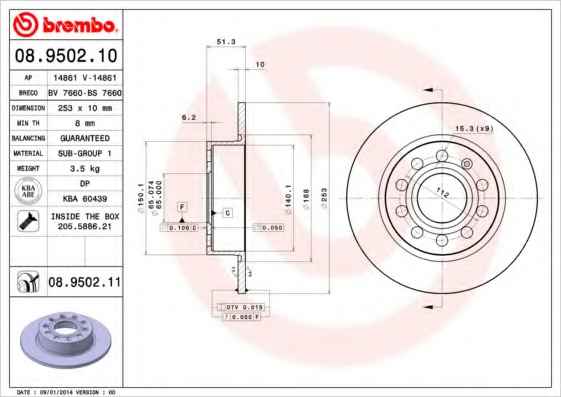 BREMBO 08.9502.11