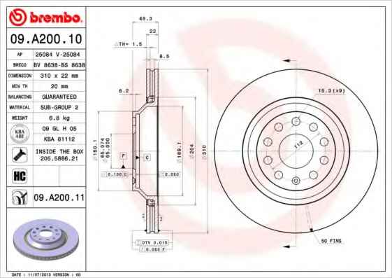 BREMBO 09.A200.11