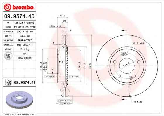 BREMBO 09.9574.40