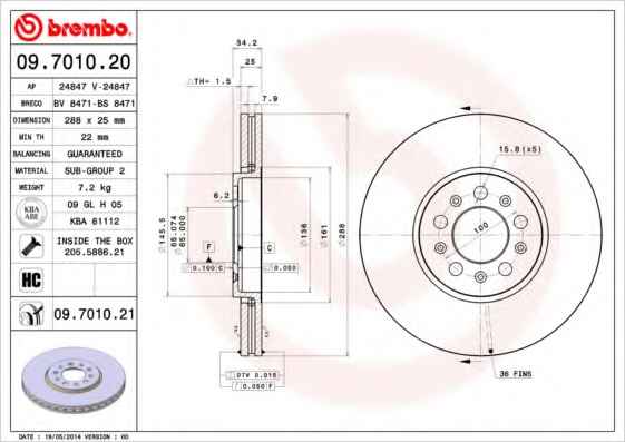 BREMBO 09.7010.21