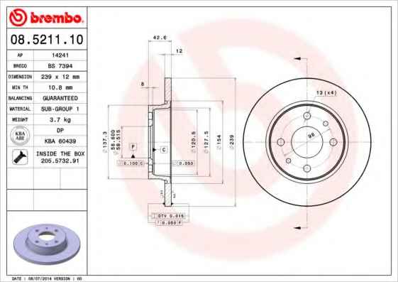 BREMBO 08.5211.10